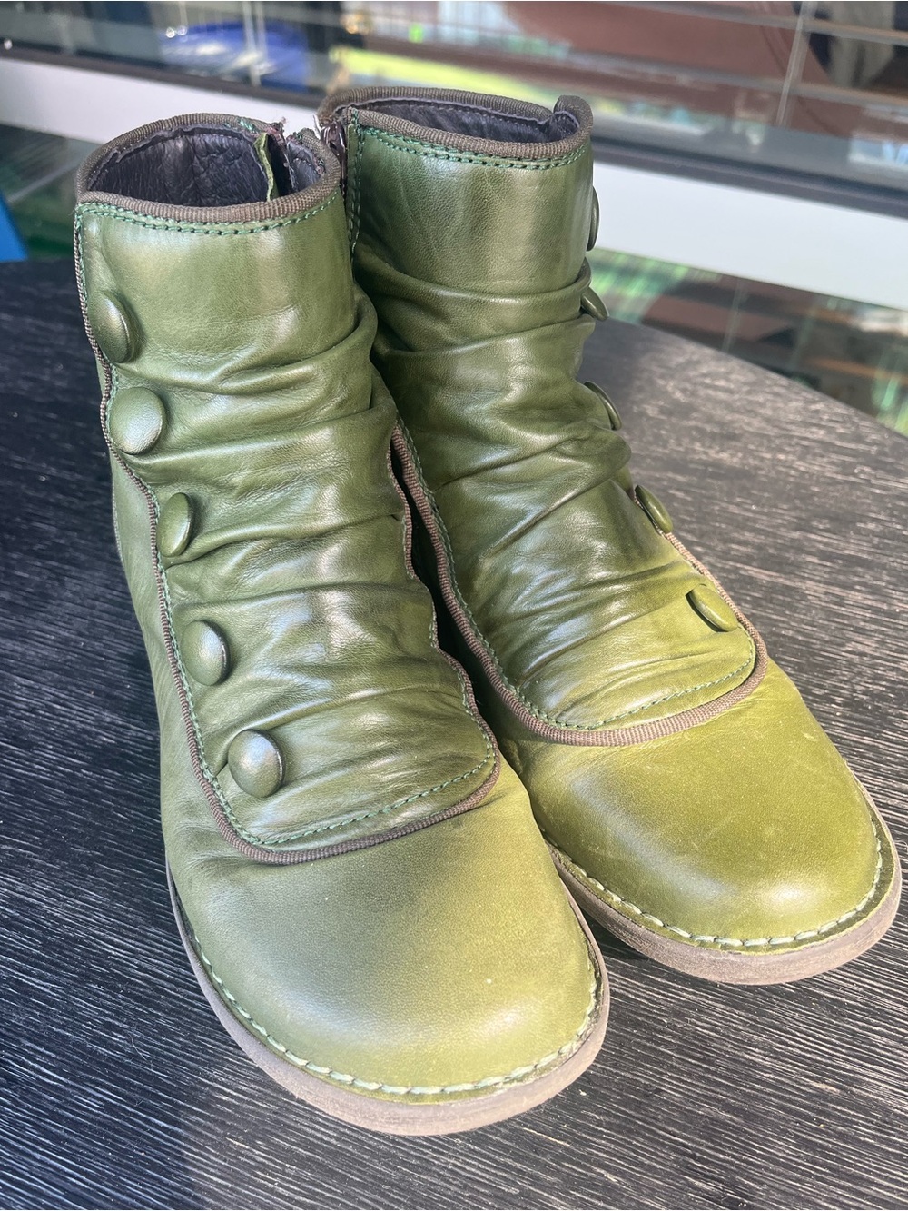 Miz Mooz Green Ankle Boots